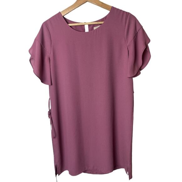 Loft Outlet Mauve Short Sleeve Blouse Dress - Women's XS - Picture 1 of 5